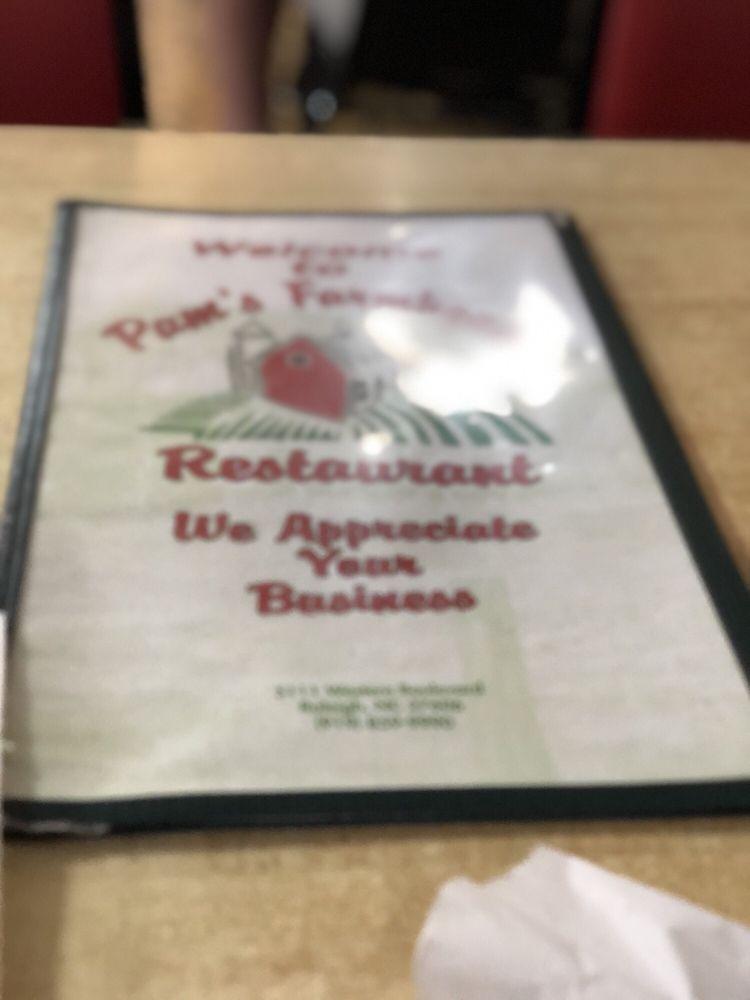 Menu at Pam's Farmhouse Restaurant, Raleigh