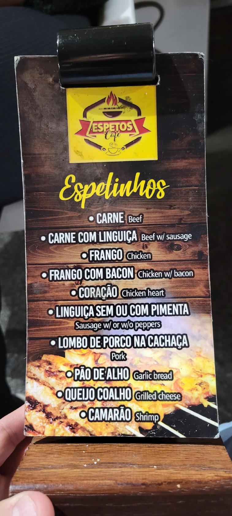 Espetos Café in Newark - Restaurant menu and reviews