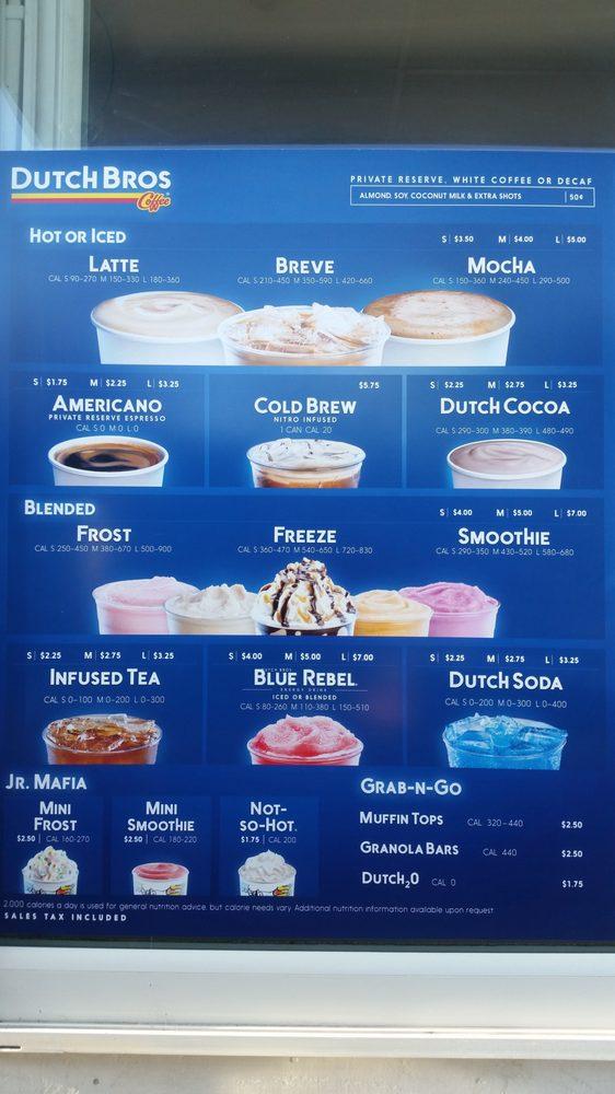 Menu At Dutch Bros Coffee Pub And Bar Wenatchee N Miller St 9162