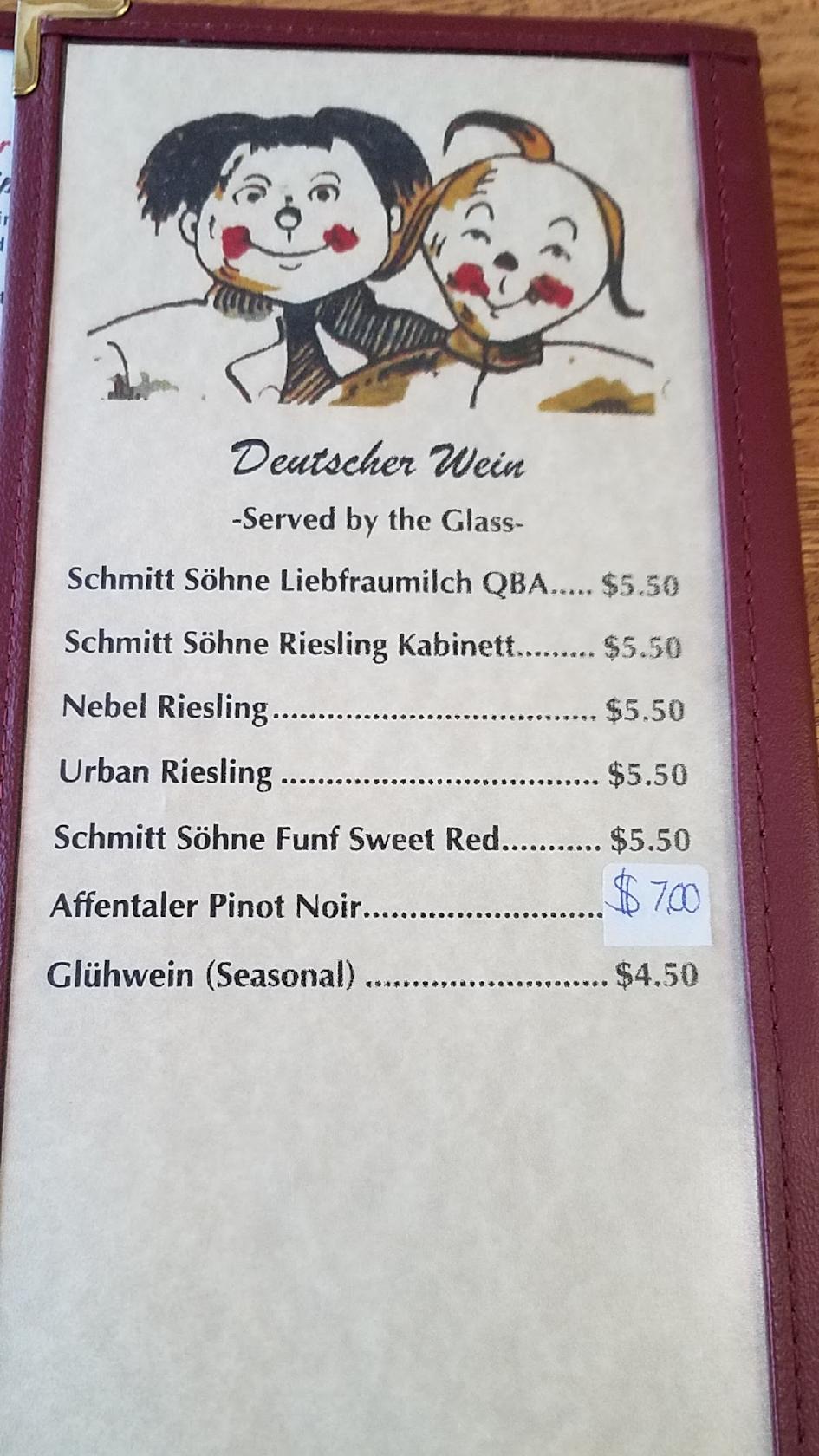 Menu at Max & Moritz Bakery & Restaurant, Fayetteville