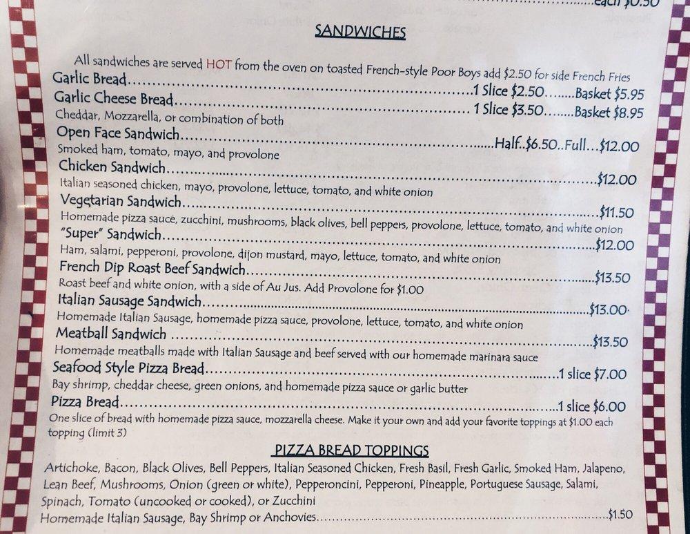 Menu at Brick Oven Pizza pub & bar, Kaneohe