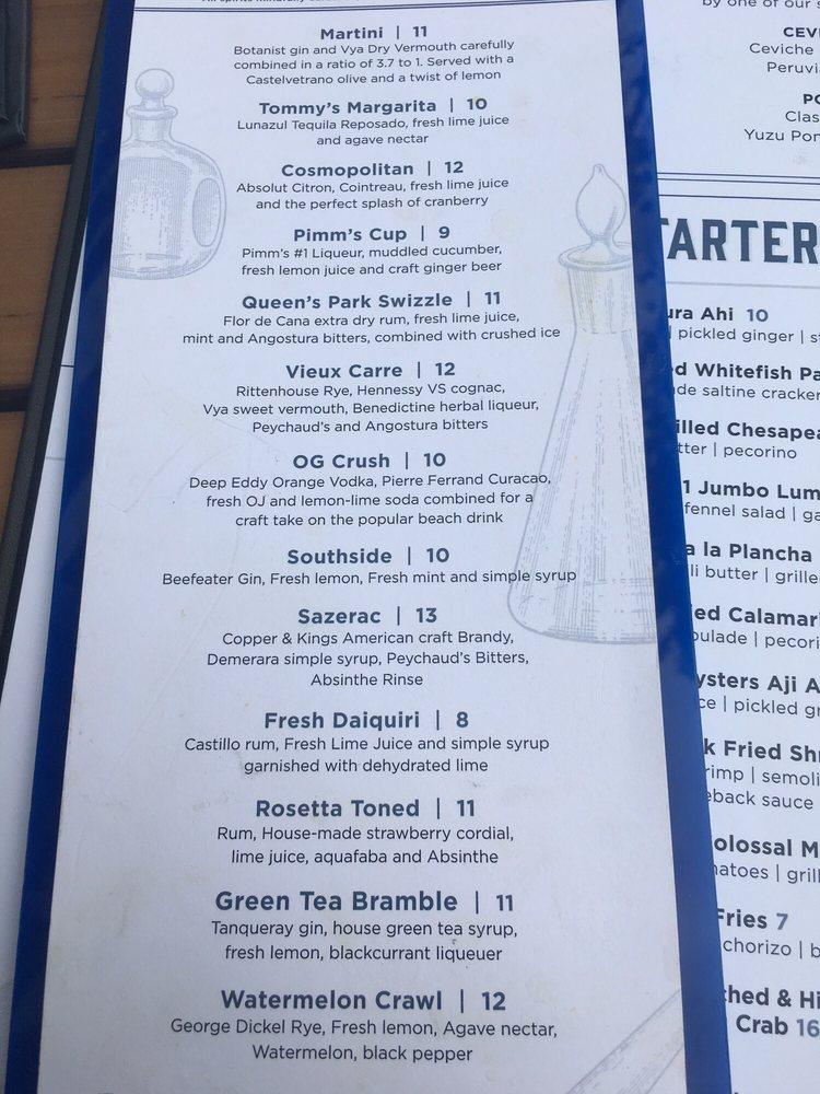 Menu at Saltine pub & bar, Norfolk