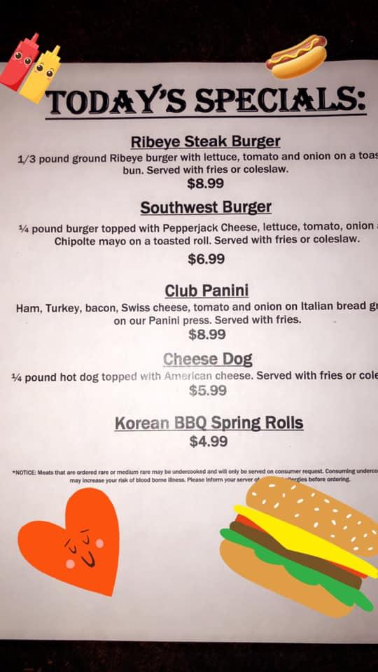 Menu at Tower Lanes pub & bar, Beaver Dam