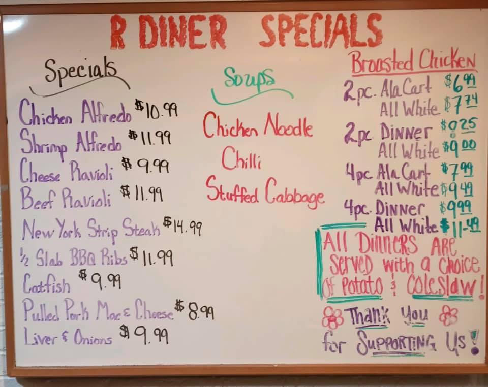 Menu At R Diner Restaurant Monroe   R735 R Diner Menu 2021 09 2 