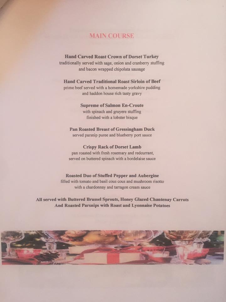 Menu at Haddon House Hotel pub & bar, Bridport