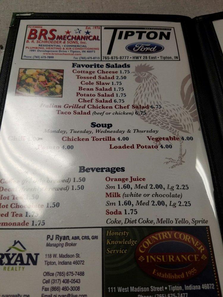 Menu at Faye's Northside Restaurant, Tipton
