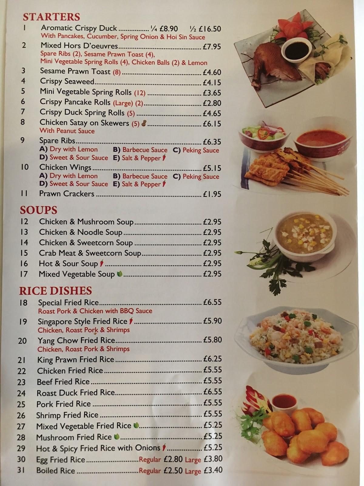 Menu at Noodle Bar,Waterlooville, Waterlooville
