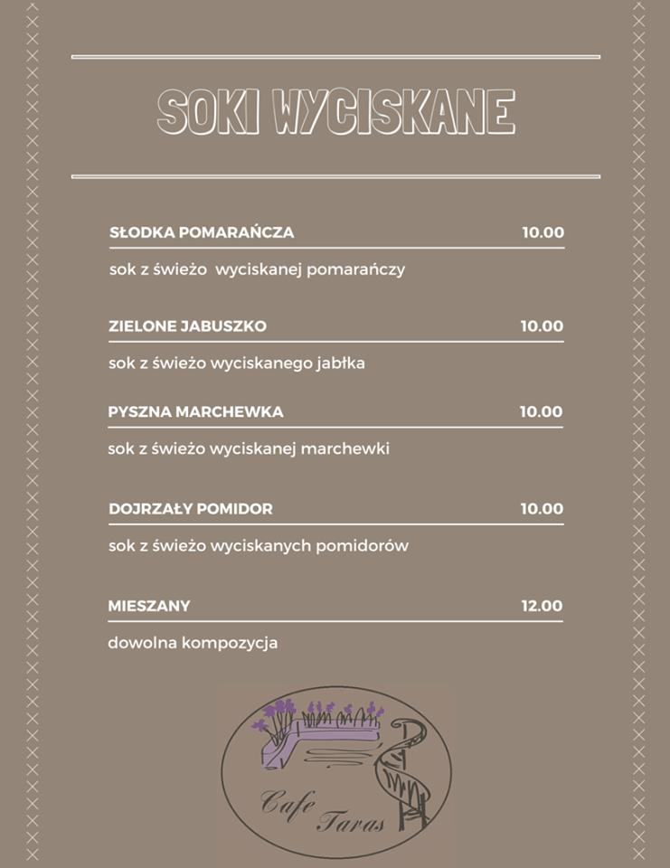 Menu At Taras Restaurant Leba   R737 Menu Taras 2021 09 