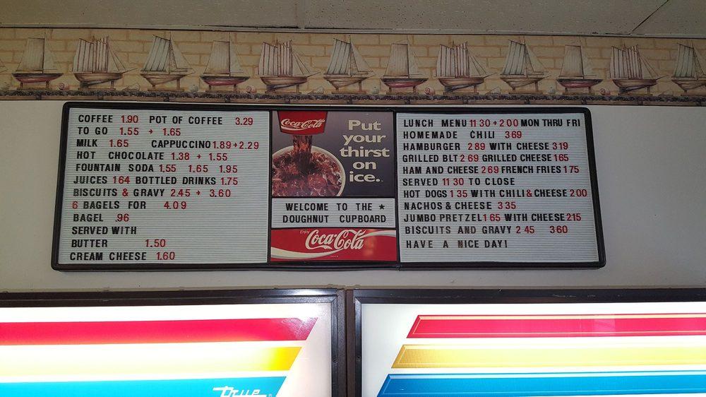 Menu at Doughnut Cupboard, Florissant