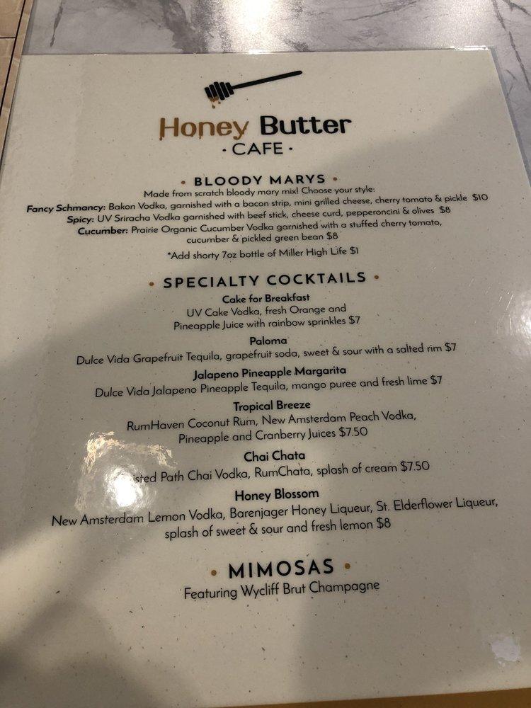 R738 Honey Butter Cafe Menu 