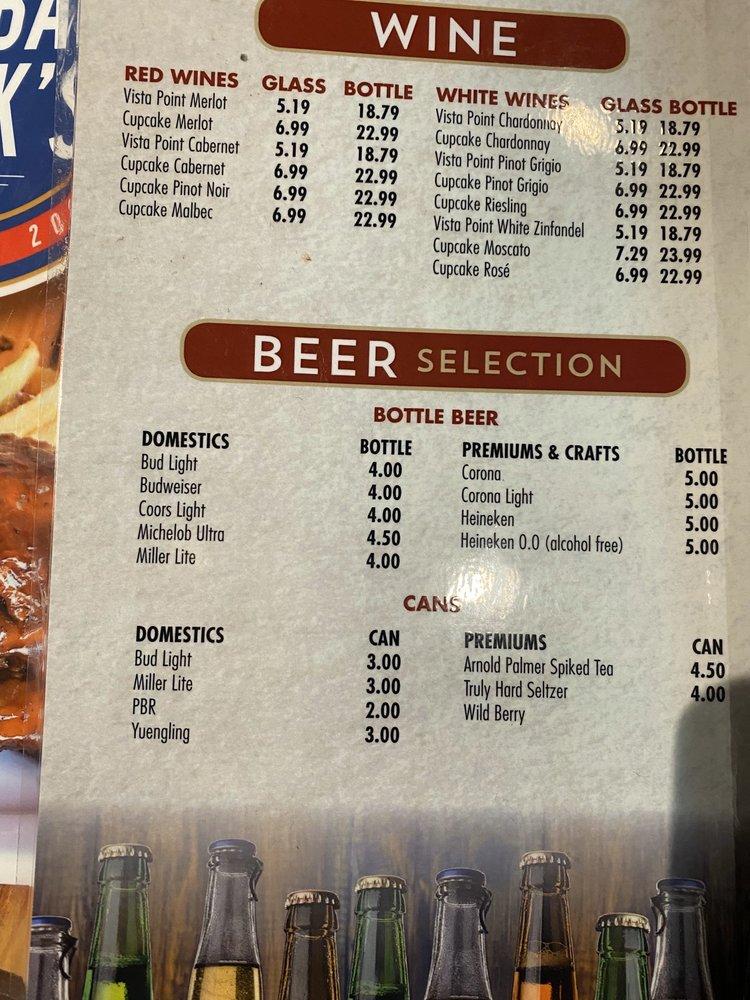 Menu at Kickback Jack's Fredericksburg pub & bar, Fredericksburg
