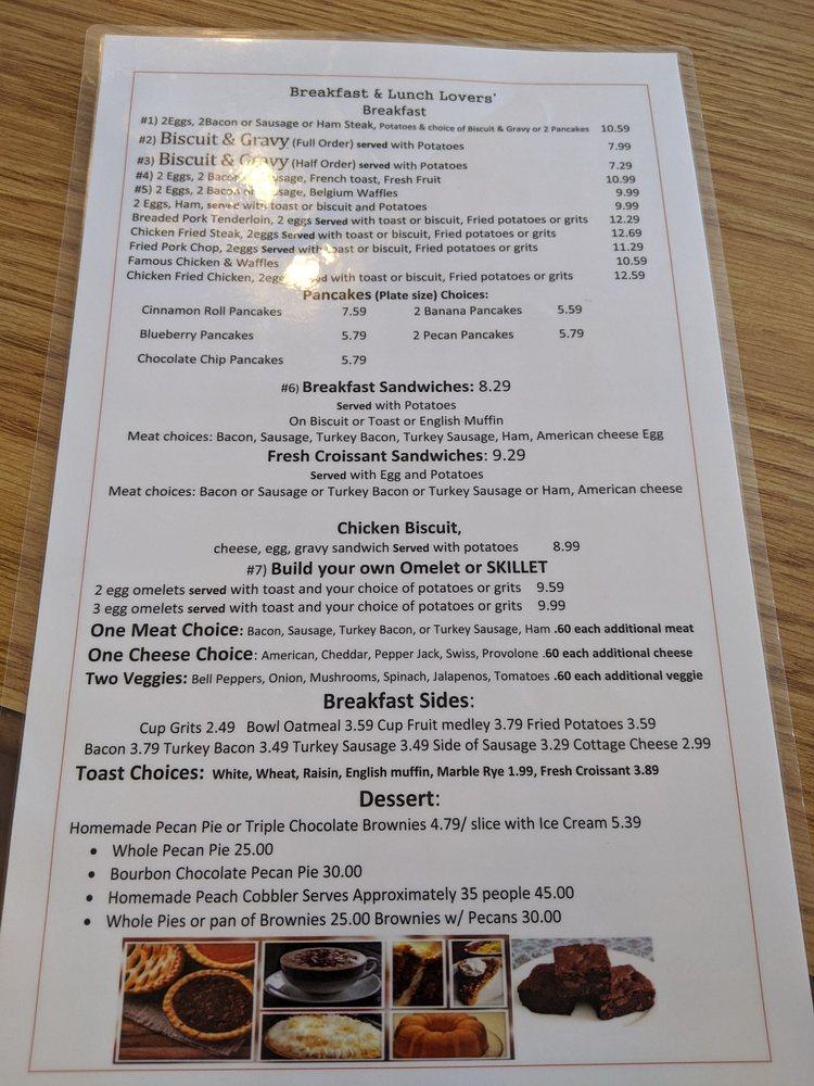 Menu at Breakfast & Lunch Lovers' desserts, Raytown