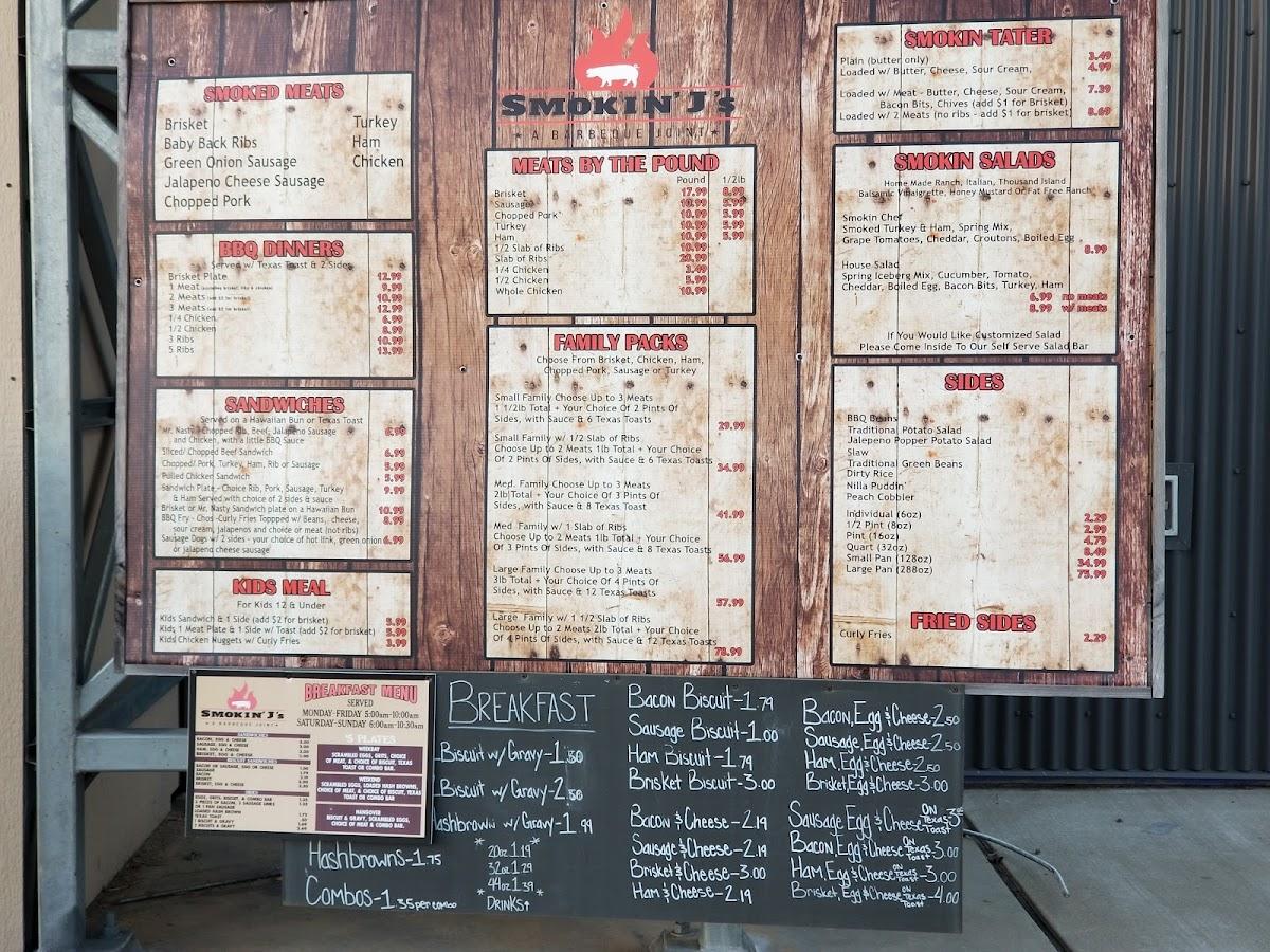 Menu At Smokin Js Bbq Minden