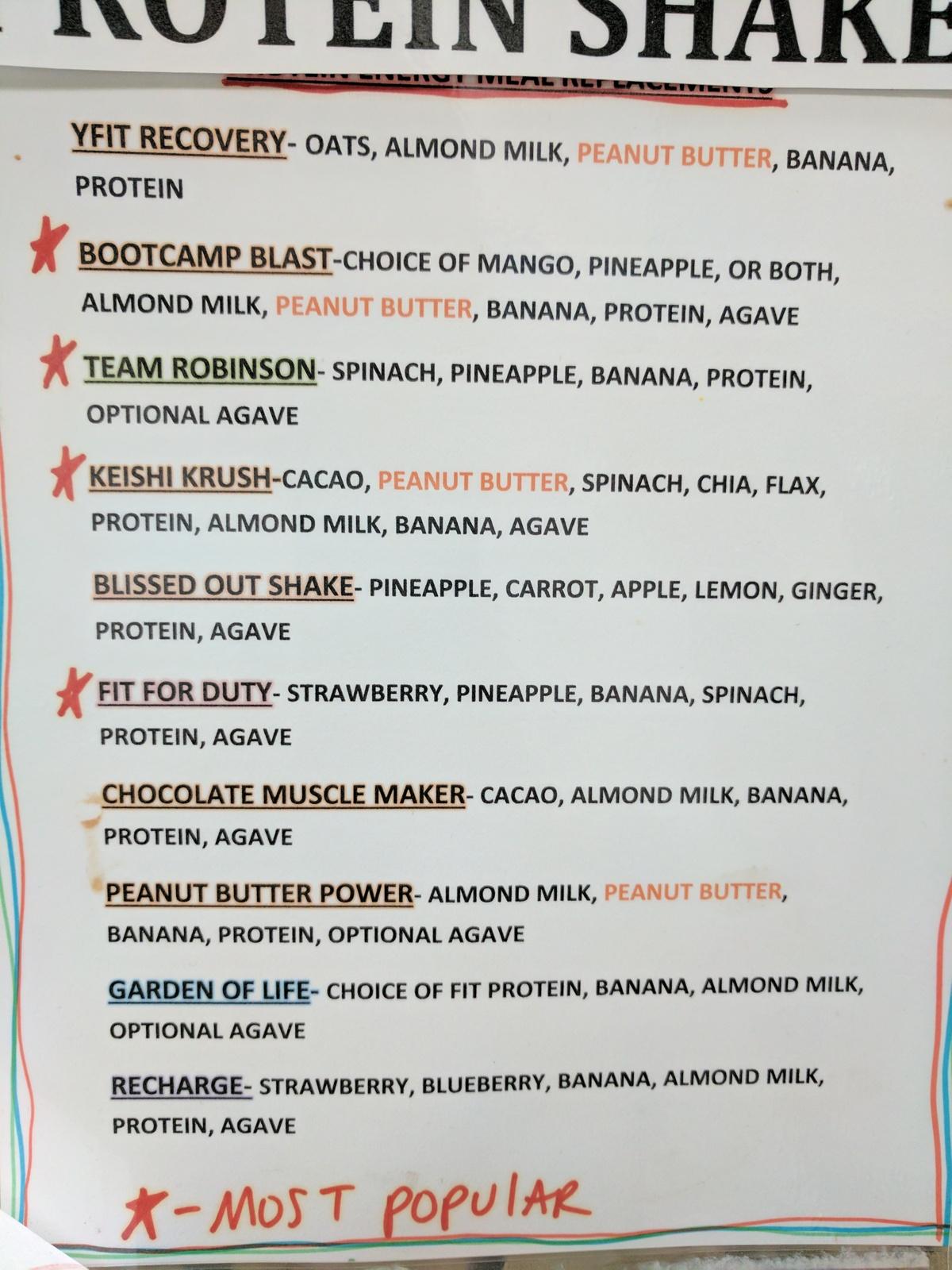 Menu at Johnny's Garden & Juice Bar, Sumter