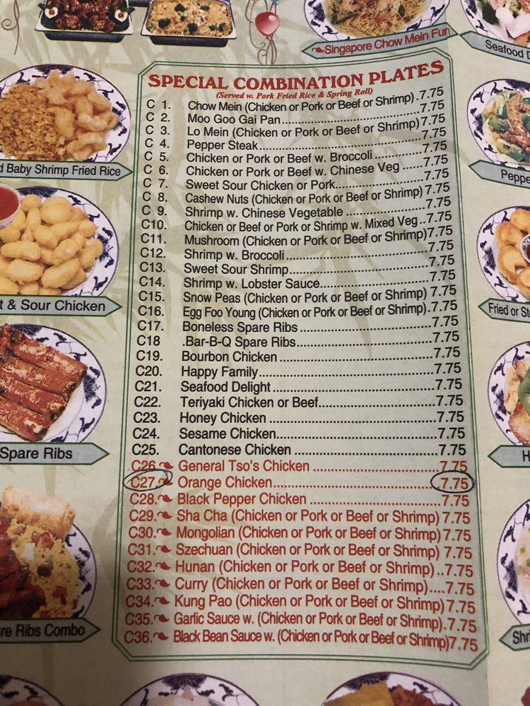 Menu at Little China Restaurant, Wilson