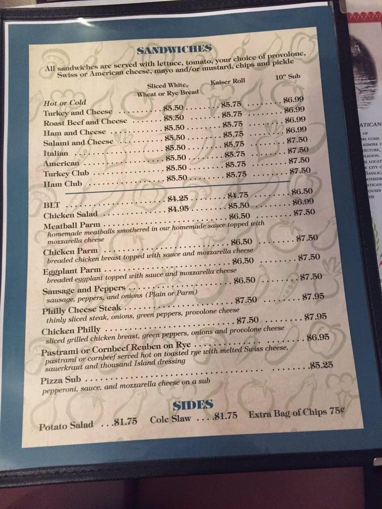 Menu at Bella's Pizza & Deli pizzeria, Calabash