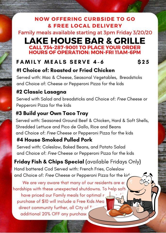 Lake House Bar & Grille in Taylor Restaurant menu and reviews