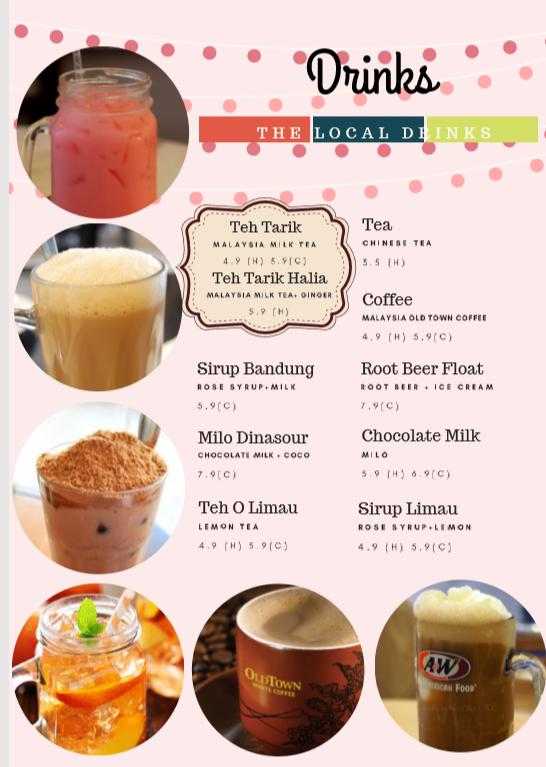 Menu at ROTI BAR, Melbourne, 416-418 Little Collins St