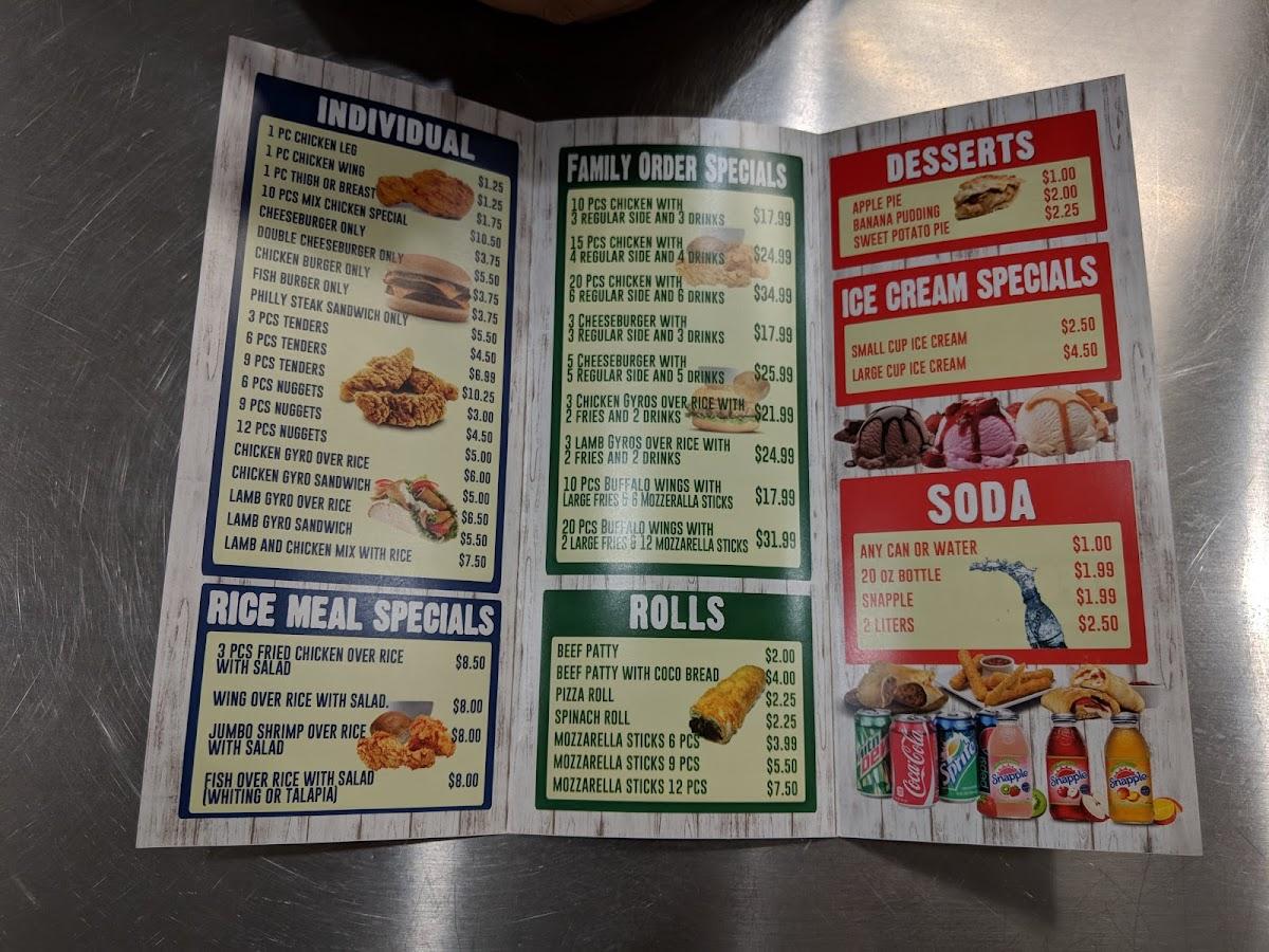 Menu at Kennedy Fried Chicken & Gyro restaurant, Binghamton
