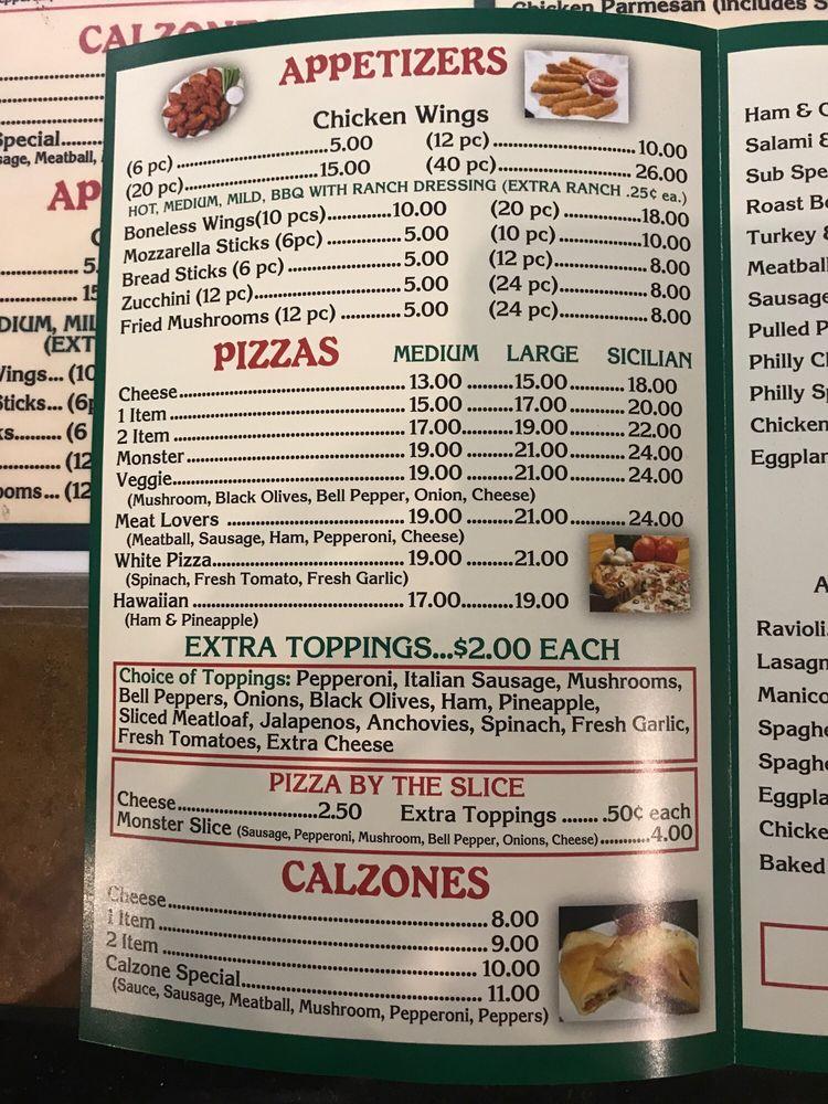 Menu at Ray's Pizza II pizzeria, Phoenix