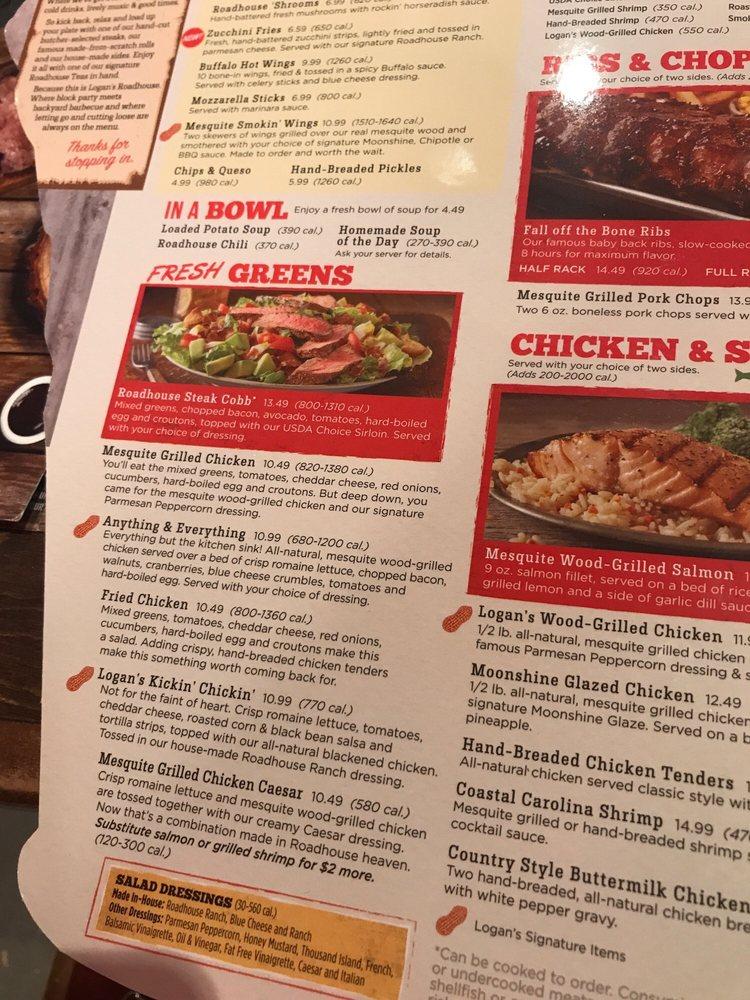 Menu At Logan S Roadhouse Steakhouse Cullman