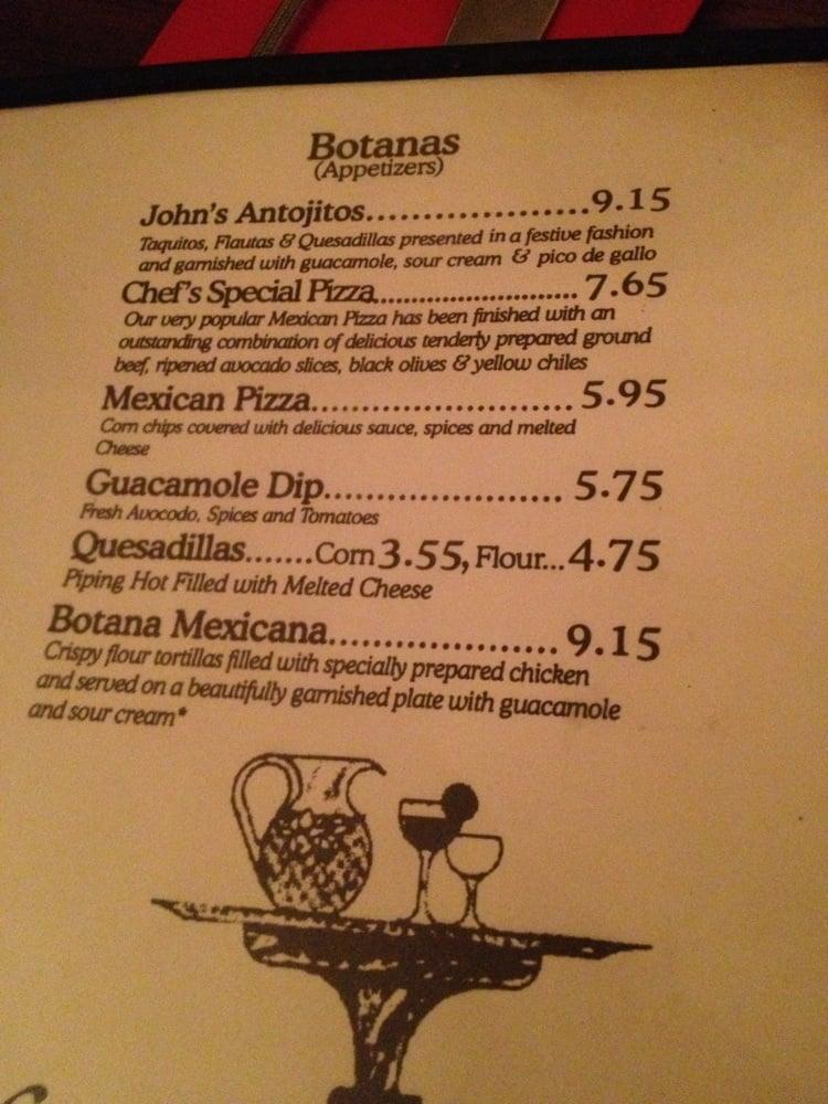 Menu at Señor Campos restaurant, La Habra