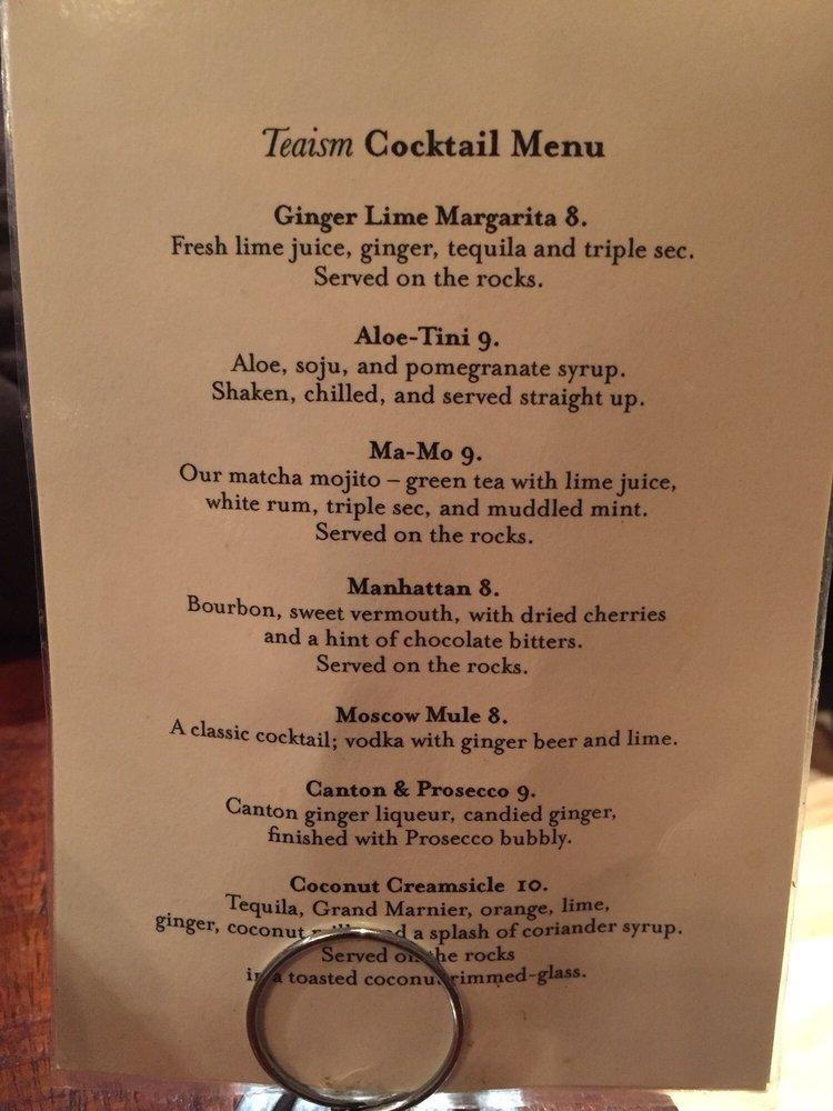 Menu at Teaism Penn Quarter cafe, Washington, 400 8th St NW