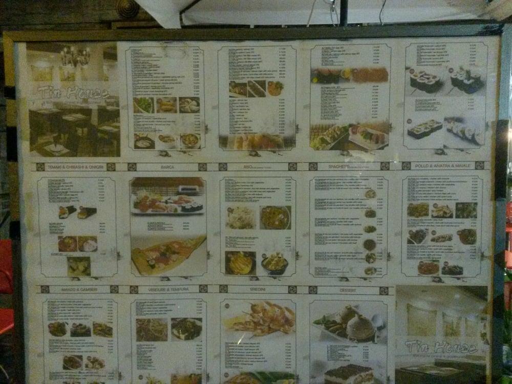 Speisekarte von Tin House restaurant, ROM, Via Leonina