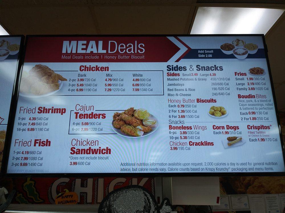 Menu at Krispy Krunchy Chicken -SHELL fast food, Dripping Springs, 200 ...