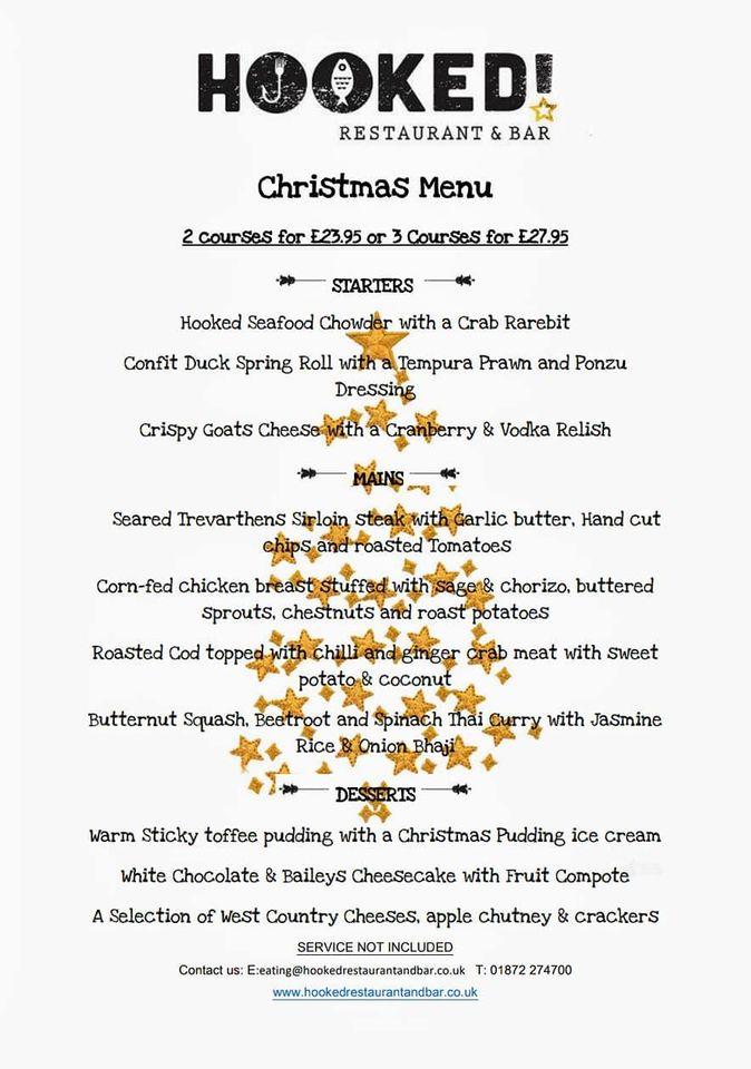 Menu at Hooked! Restaurant Truro, Truro