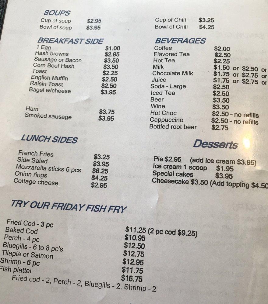 Menu at The Crossings Restaurant, Waukesha