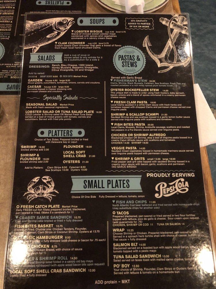Menu at Fish Bites Seafood Restaurant, Wilmington