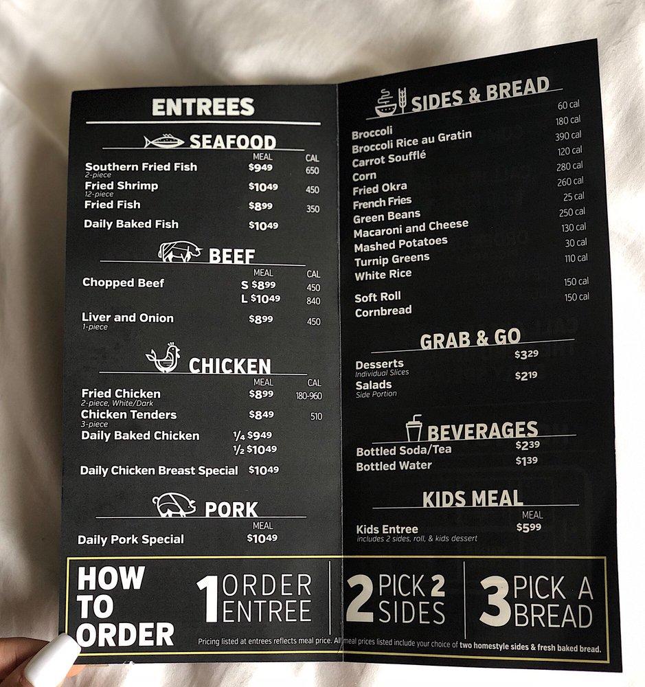 Menu at Piccadilly To Go restaurant, Memphis