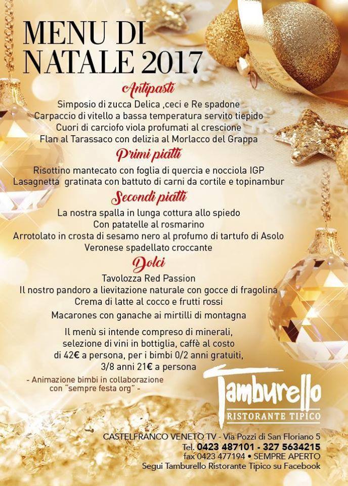 Menu da Ristorante il Tamburello, Castelfranco