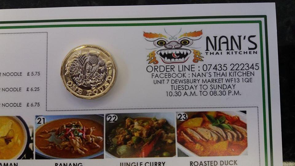 Menu at Nan's Thai Kitchen cafe, Dewsbury
