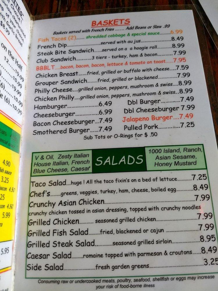 Menu at Redbone's 1 Bar & Grill / liquor store, Fort Myers, Palm Beach Blvd