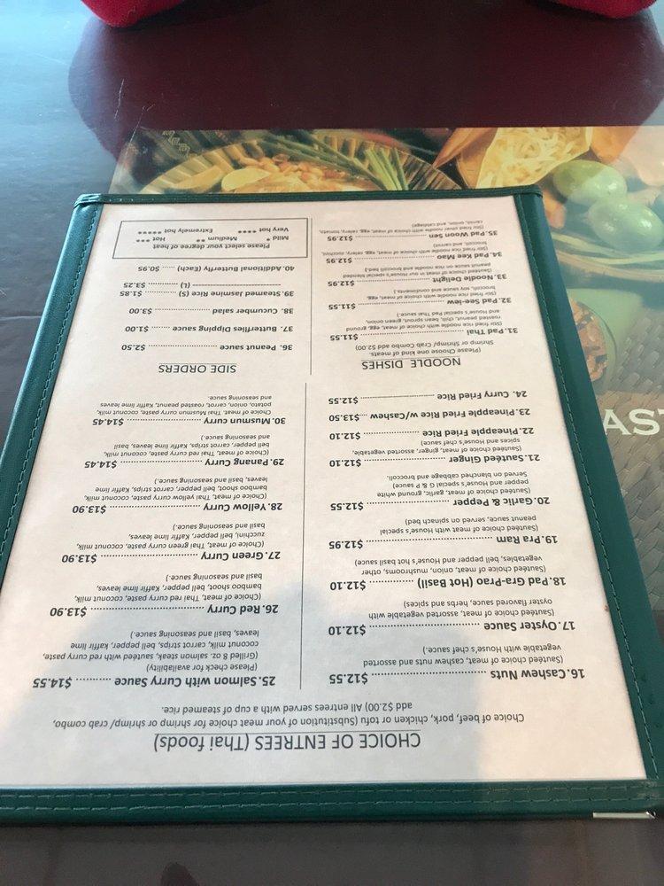 Menu at Tea Garden restaurant, Yakima