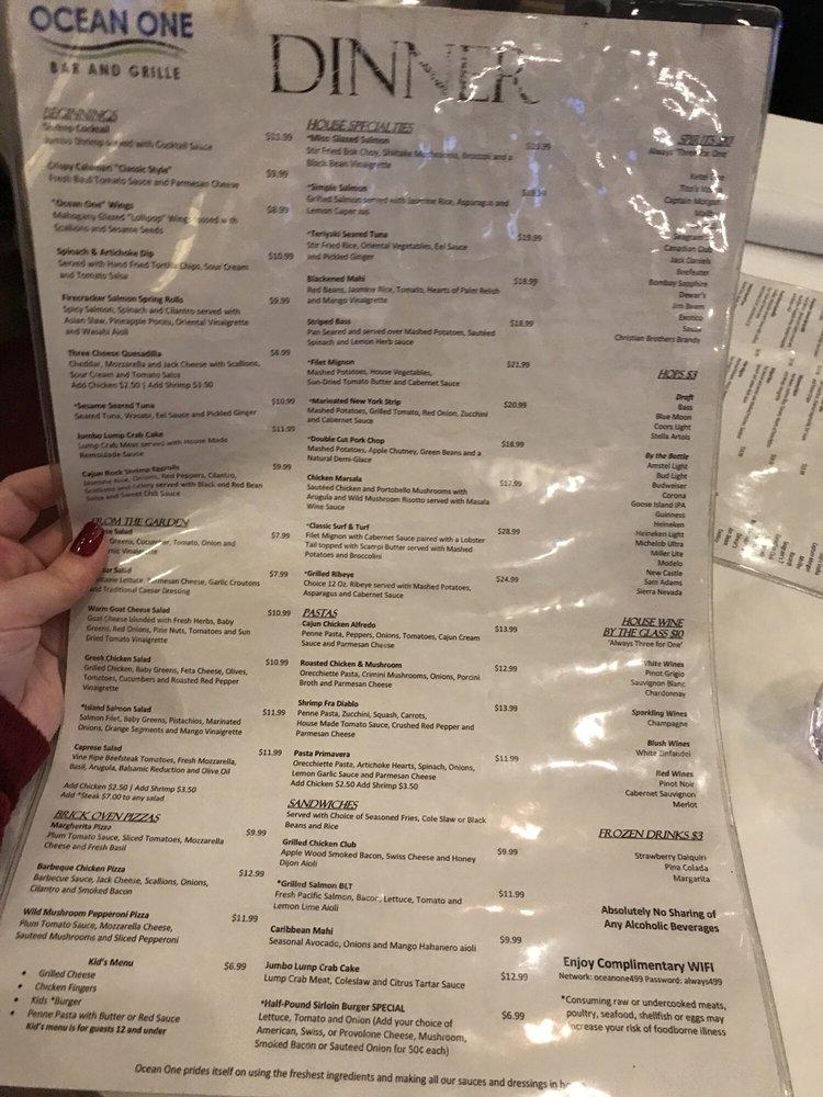 Menu At Ocean One Bar Grille Las Vegas   R748 Menu Ocean One Bar And Grille 2022 10 13 