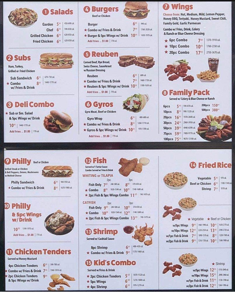 Menu at American Deli fast food, Clanton