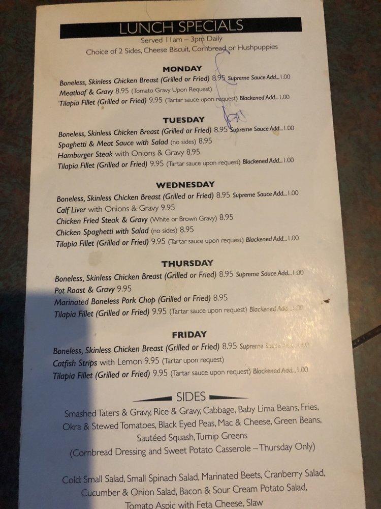 Menu at Scrooge's Fine Foods & Drink restaurant, Jackson