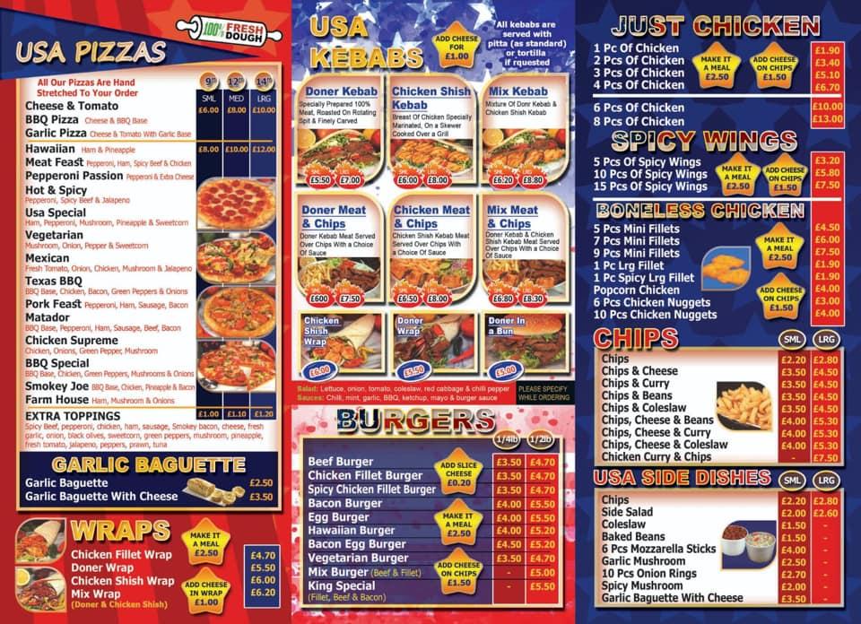 Usa chicken best sale menu