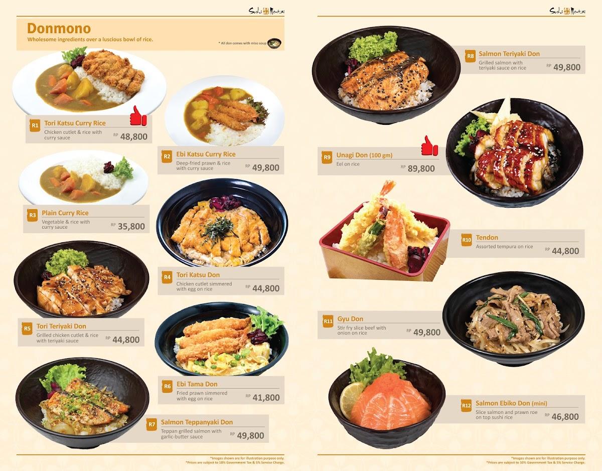 Carta del restaurante Sushi Mentai Alam Sutera, Tangerang