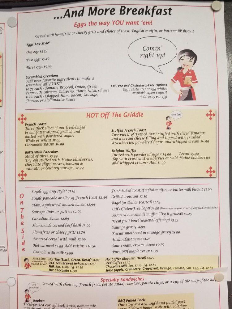 Menu at Munroe's Family Restaurant, Carroll