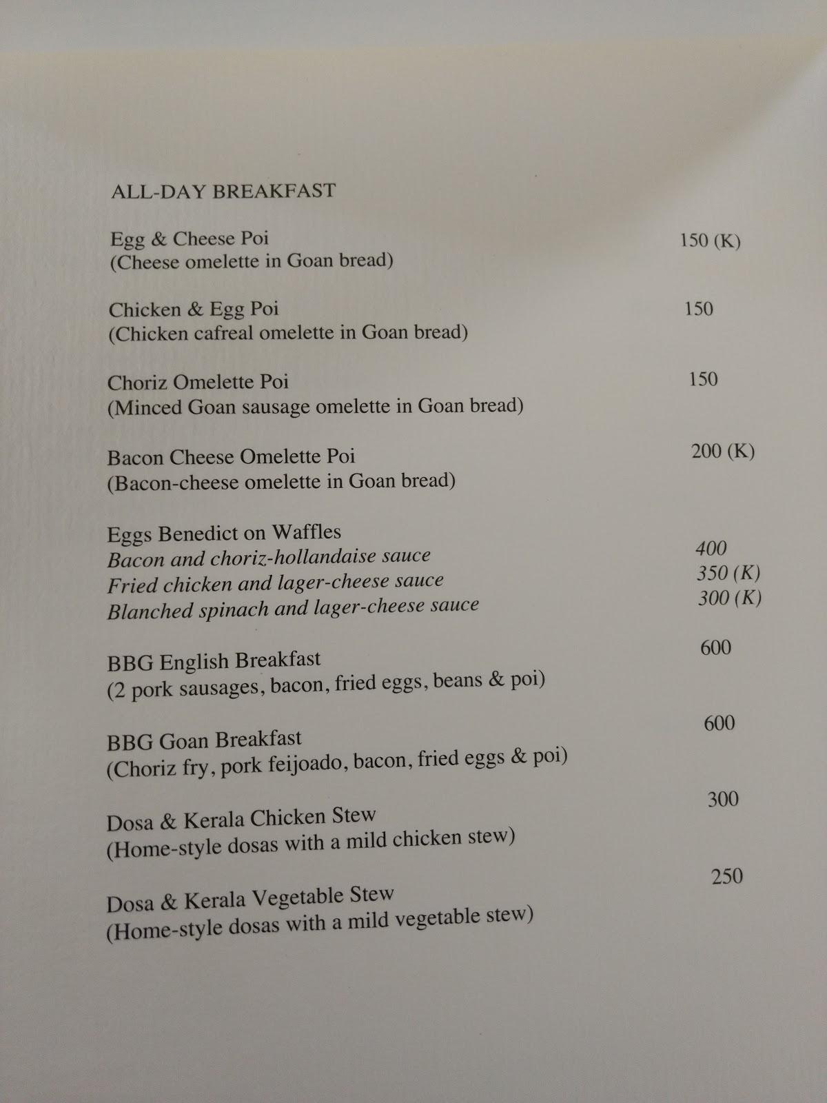 Susegado Brewery & Taproom menu