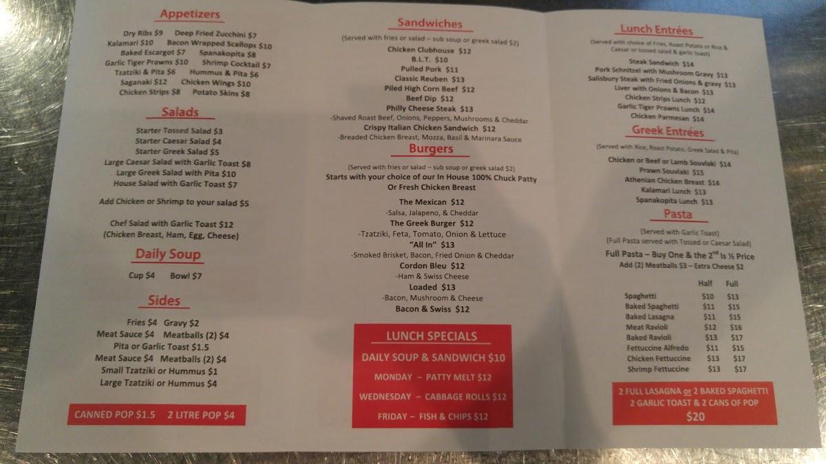 Menu at Little Greek Restaurant, Surrey