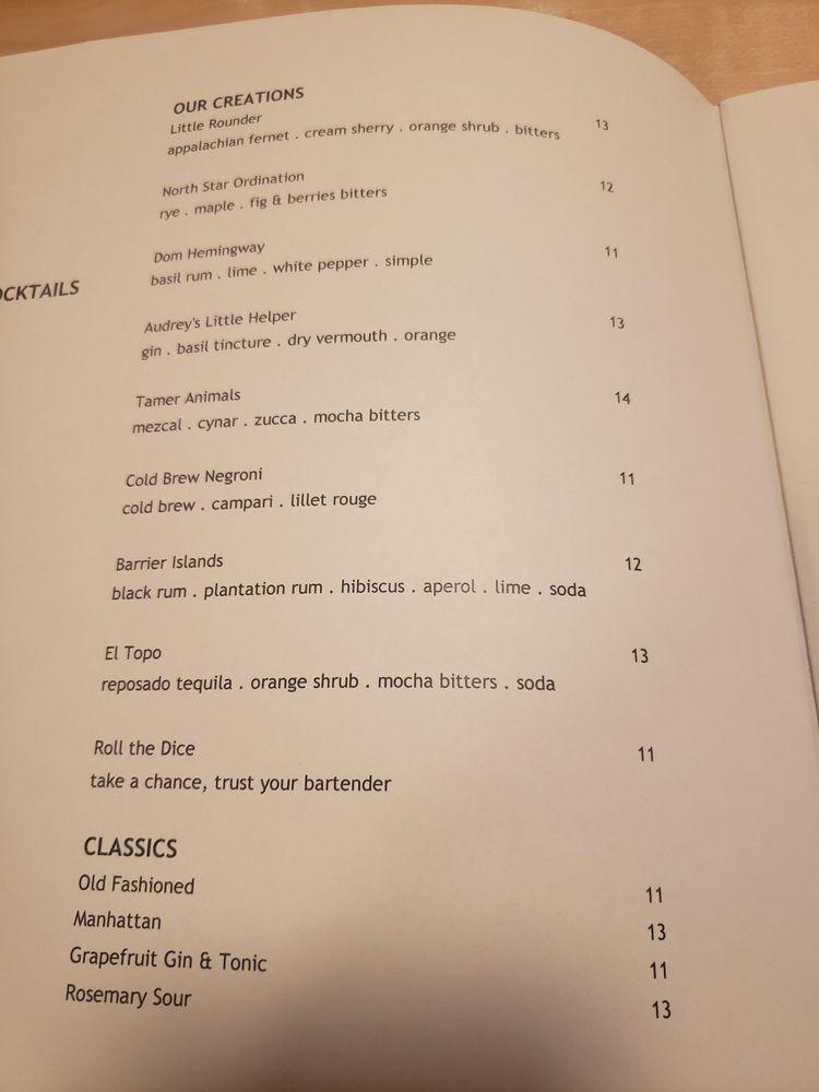 Menu at MACHETE restaurant, Greensboro, 600 C Battleground Ave