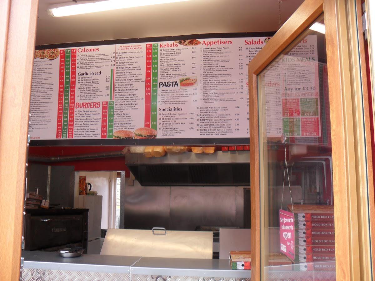 Menu at Romano Pizzeria, Brighouse