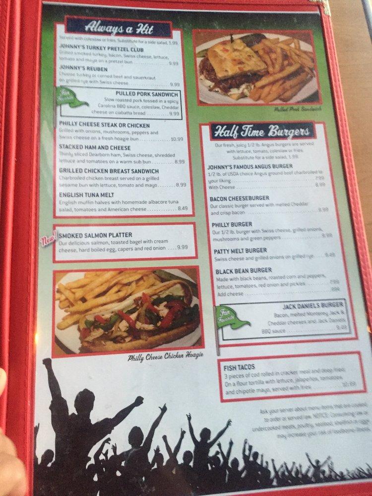 Menu at Johnny's On The Lake Bar & Grill, Belleville