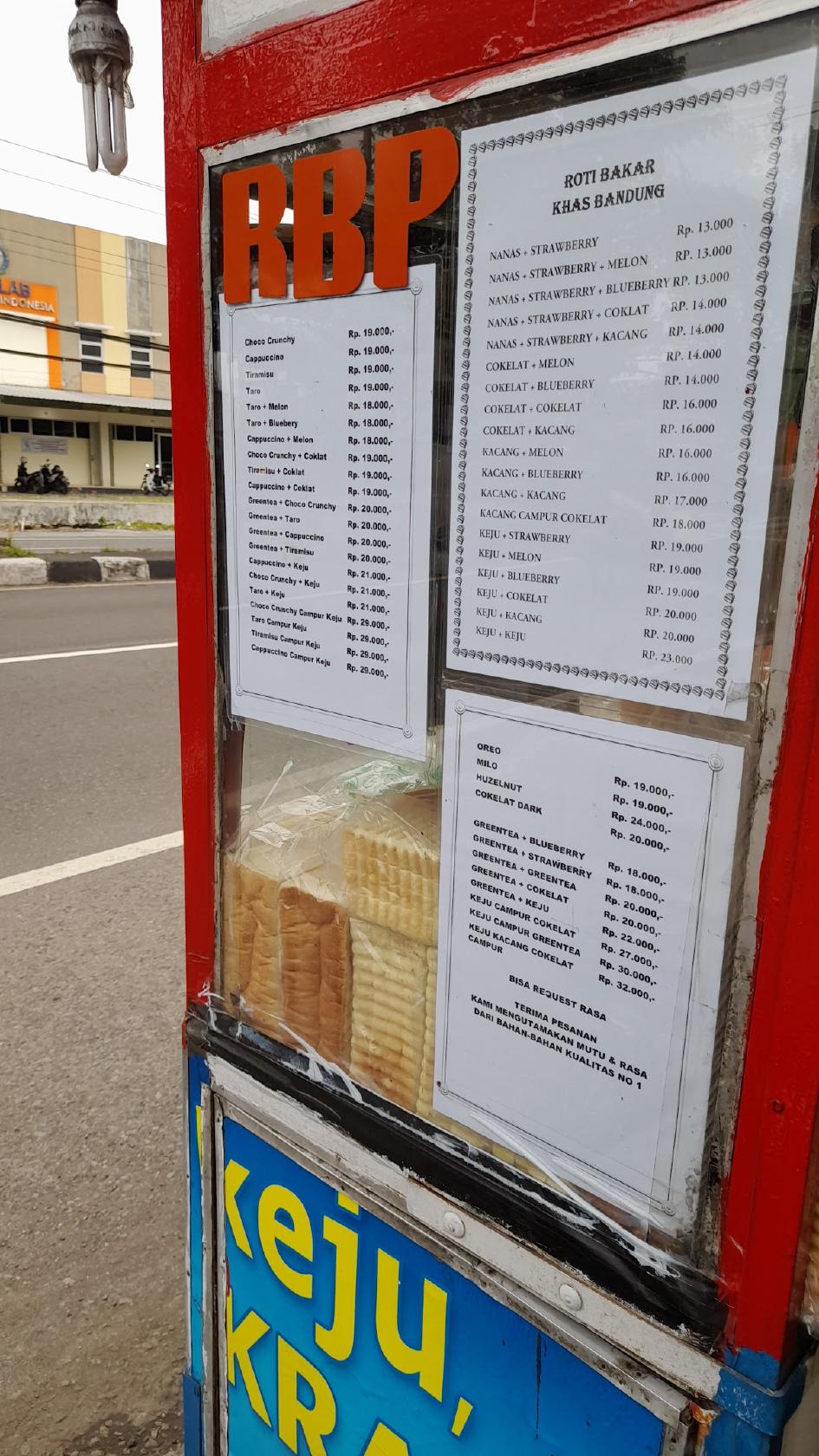 Menu At Roti Bakar Bandung Restaurant Purwomartani