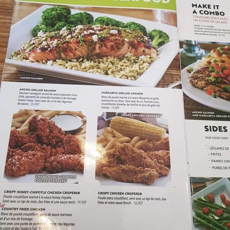 Menu at Chili's America's Grill restaurant, Tunis, R5P6+QJW